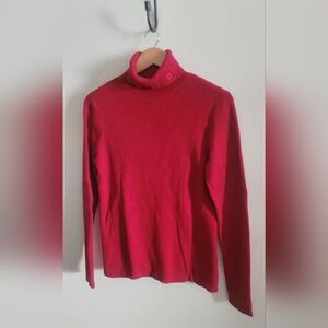 Ralph Lauren Embroidered Monogram Ribbed Cotton Turtleneck Sweater, Women's XL